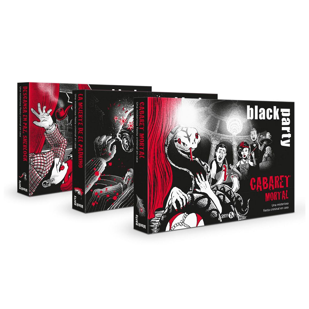 Black Party Pack: Cabaret Mortal, Descansa en paz Sherlock y La muerte del Padrino