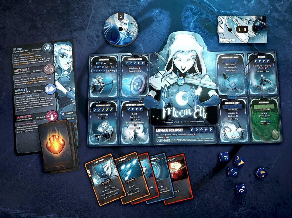 Dice Throne 1: Bárbaro vs Elfa lunar
